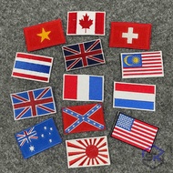 Flag patch, embroidered emblem, patch accessories, extra flag emblem, embroidered patch, mini flag, 