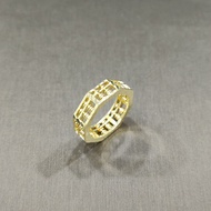 22k / 916 Gold Octagon Abacus ring Slim