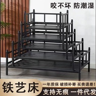 LdgPet Bed off the Ground Dog Bed Iron Bed Medium Large Dog Anti-Bite Cat Bed Sleeping Universal Small Bed Special Clear