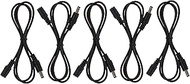 5 Pack of 36 Inch (3 Foot ) 22AWG DC Power Male to Female 5.5mm X 2.1mm DC Barrel Plug Extension Cab