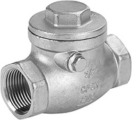 3/4" DN20 Stainless Steel Swing Check Valve, Female Thread One Way Valve, Corrosion Resistant 200PSI