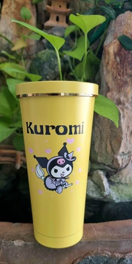Ly giữ nhiệt Kuromi750ml mua 1 được 5 (Ly+ống hút+cọ vệ sinh+nút silicon chống tràn +nắp đậy ống hú
