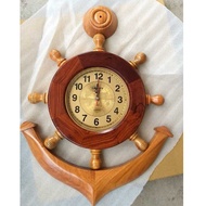 Rosewood wall-mounted anchor clock 50cm, 60cm high jam dinding