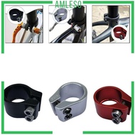 [Amleso] Bike Seat Post Clamp Bicycle Seat Clamp Pipe Clamp Seat Post Holder Aluminum Alloy Vibratio