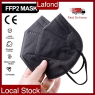 Local Ready Stock KN95 Black/White 10Pcs/Pack, Breathable Protection Masks, 5-Ply KN95 Masks