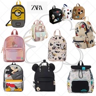 Zara x Disney Bag Mickey and Friends Backpack Minnie Goofy Bag Imported Children's Bag Not Smiggle