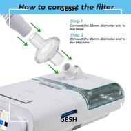 GESH 2pcs CPAP Filter, Universal 22mm CPAP Tube, Disposable In-line CPAP|for Resmed