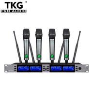 TKG U-68 professional karaoke dj sound system stage performance handhold 4 channel wireless microphone uhf wireless 4 mic