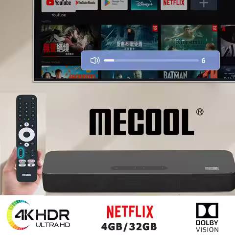 2025 MECOOL KS3 Android Soundbar TV Box Google Netflix 4K Dolby Vision 32GB Androidtv Speaker Surrou