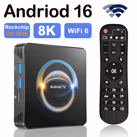 RK3528 Android16.0 TV Box 8K Media Player 2.4G 5G WiFi Smart Set Top Box HDMI Streaming Device With 