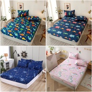 Bedsheet Queen Size Dinosaur Bedsheet Single Fitted Bedsheet Super Single Size King Bed Sheet Pillow