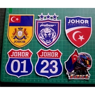 sticker Jata Johor, JDT, Johor Bulan bintang, 01, 23, Arai Johor, Flag JOHOR MALAYSIA