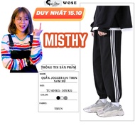 BIGSIZE Jogger Pants 40-105KG Men and Women 3-Stripes Elastic Hybrid - No Wolf Stripes Store Bo Chun