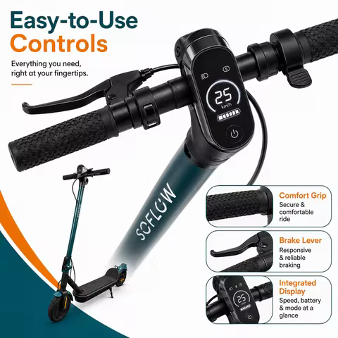 Electric Scooter for Adults 350W Motor 25km/h Top Speed 36V 5Ah Battery 8.5" Tires Foldable Electric