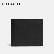 COACH กระเป๋าสตางค์ผู้ชายรุ่น 3-In-1 Wallet With Signature Canvas Detail สีดำ 919   BK/KH