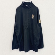 古著adidas套頭夾克，半拉鍊，單點 NHL 印花，黑色，L 碼