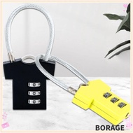 BORAG Password Lock, Cupboard Cabinet Locker Padlock 3 Digit Security Lock, Multifunctional Aluminum Alloy Steel Wire Mini Suitcase Luggage Coded Lock