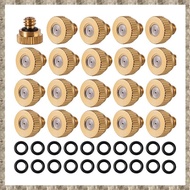 [uhktyltui123.th] Brass Misting Nozzles 20 Pack with 20Pc O Ring, Heavy Duty Misting Nozzle 0.5 mm O