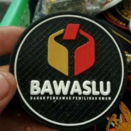 patch ruber Bawaslu bulat logo karet Bawaslu bulat emblem karet Bawaslu bulat