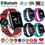 🔥Ready Stock🔥116 Plus Smart Watch Jam Tangan Bluetooth Waterproof Sport Smartwatch Heart Rate Monitor Blood Pressure W