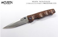 【angel 精品館 】日本 Mcusta 和風紳士沙漠鐵木柄大馬士革鋼折刀 MC-127D