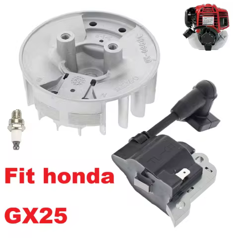 GX25 Magneto Flywheel Ignition Coil Module Wire Spark Plug Kit Fit Honda GX25N HHT25S FG110 Trimmer 