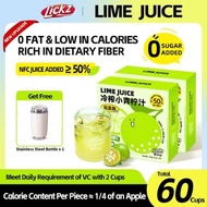 LICKZ JUICE Lime Calamansi Juice Beverage Concentrate - BUNDLE 60 Sachets with Free stainless steel 