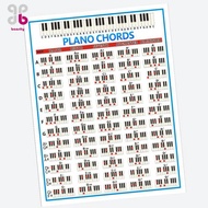 [Baosity] Practice Piano Chords Piano Class Large Wall Poster Large : 570x410mm/22.44x16.14inch smal