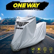 Sarung Cover Motor ONEWAY Silver , no Waterproof Anti Panas