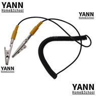 YANN Anti-Static ESD Grounding Cable, PU,Metal 2mm Coiled Cord, Male-to-Female Polyurethane 180cm / 