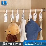 LEERCON NEW Upgraded Hanging Clothes Hook And Hats Clip Holder Multi-purpose Clothes pins Curtain Hook Clip Pegs Windproof Beach Towel Holder Clip L044