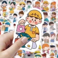 Cute Cartoon Professional Character Stickers, Creative Q-Version Job Role Decals for Journal