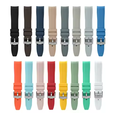 TPU Rubber Strap for Omega X Swatch MoonSwatch Curved End Silicone Quick Release Bracelet 20mm for S