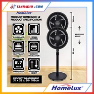 HOMELUX Powerful Fan Circulation 8" / 12'' Stand Fan HSF-112PW / HSF-108PW