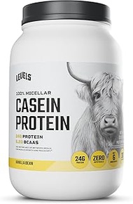 Levels 100% Micellar Casein Protein, Hormone Free, Vanilla Bean, 2LB