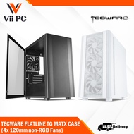 Tecware FLATLINE TG Micro-ATX / MATX Chassis / Pre-installed 4x non-RGB Fans, case - [2 Color Options]