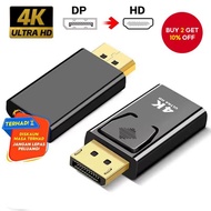 DP to HDMI Adapter 4K Display Port to HDMI Converter Audio Plug Switch for Computer TV Laptop