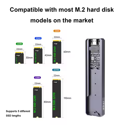 M.2 NGFF/SATA USB Case 1000MB/s External Solid State Drive Enclosure SSD Adapter Enclosure for 2230/