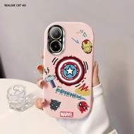 Softcase For Realme C67 C65 C63 C61 C55 C53 C51 C35 C21Y C25Y Marvel Superhero Logo Back Cover Case 