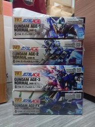 全新 Bandai 高達模型 HG 1/144 Gundam Age-1 Age-2 Age-3 Age-FX 四盒
