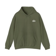 Outwear ALO Hoodie Unisex Thick Fleece Jacket Oversized Hoodie/ 100% Real Pict