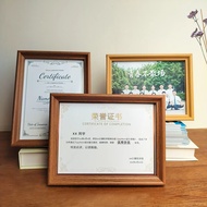 [48H Shipping] MDF Wooden picture frame stand a4Certificate frame, patent award frame, display pictu