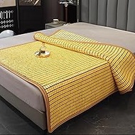 HOLGVE Bamboo Cooling Mattress Topper, Bamboo Weaving Cooling Mat, Sum mer Cooling Bamboo Mat, Sleep