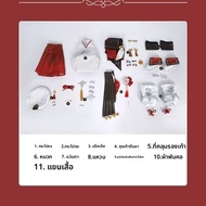 ชุดคอสเพลย์ Hoyo Games Genshin Impact Cosplay Festival Hu Tao Snow Dorm Red Peach Cosplay Costume ชุ