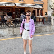 baae - martin shirt เสื้อเชิ้ตแขนยาว Over sizeลายทาง มี 2 สี