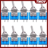 TMOY 10pcs DPDT Mini Toggle Switch 2pin 2 Position ON/Off Miniature Toggle Switch 6A 125V Toggle Swi