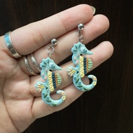 Clay Earrings (Sea Horse)