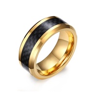 cincin pria tungsten carbide cincin cincin hitam serat karbo