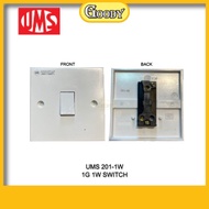 UMS 10AMP 1 GANG 1 WAY SWITCH - 201-1W ( 1pc )