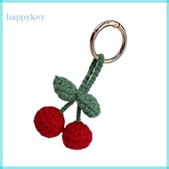 HAP Unique Cherry Crochet Hanging Keychain Accessory for Bags and Home Decoration